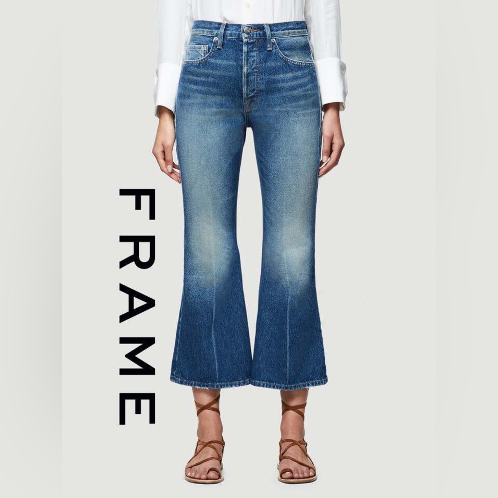 Frame Denim 'Rigid Re- Release Le Crop Flare' Jeans NWT